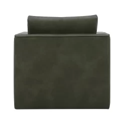 Better Homes & Gardens Steele Swivel Chair, Olive Faux Leather
