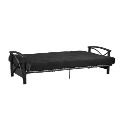 Mainstays 6 Inch Futon Mattress with Tufted Cover and Recycled Polyester Fill, Full, Black