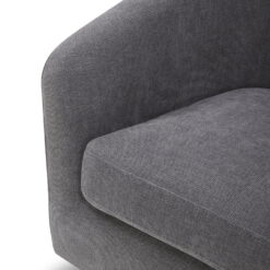 Better Homes & Gardens Bradford Wooden Base Modern Swivel Chair, Gray