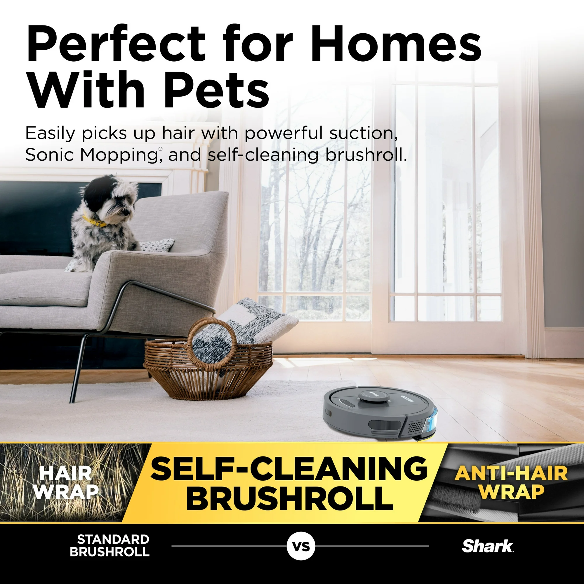 Shark IQ 2in1 Self-Empty Robot Vacuum & Mop, 30-Day Capacity, Precision Home Mapping, Sonic Mopping