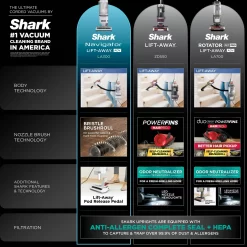 Shark Upright Vacuum, Navigator Advanced Lift-Away, HEPA Filter
