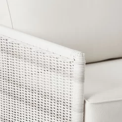 Better Homes & Gardens Paige Outdoor Wicker Stationary Lounge Chairs, Set of 2, White