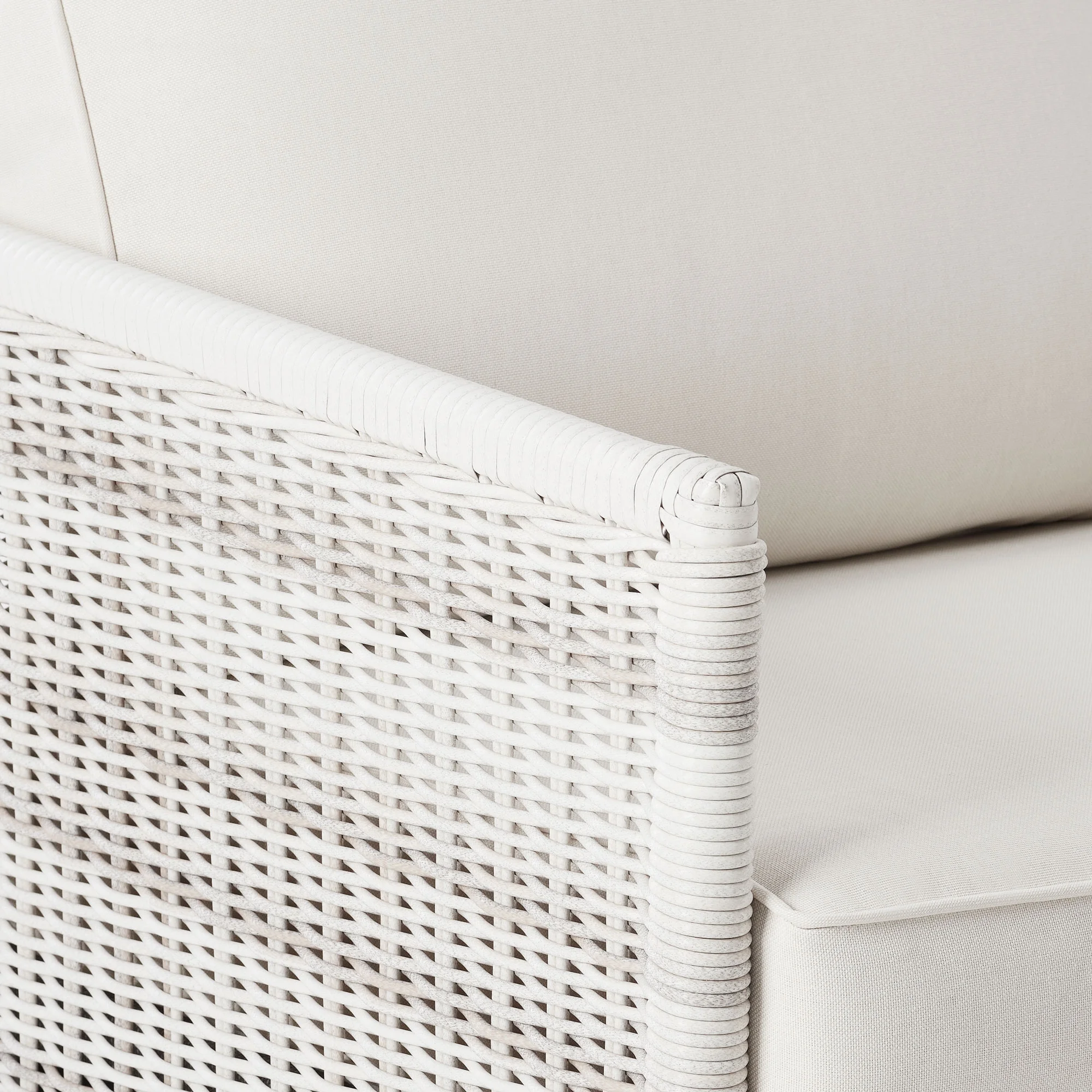 Better Homes & Gardens Paige Outdoor Wicker Stationary Lounge Chairs, Set of 2, White