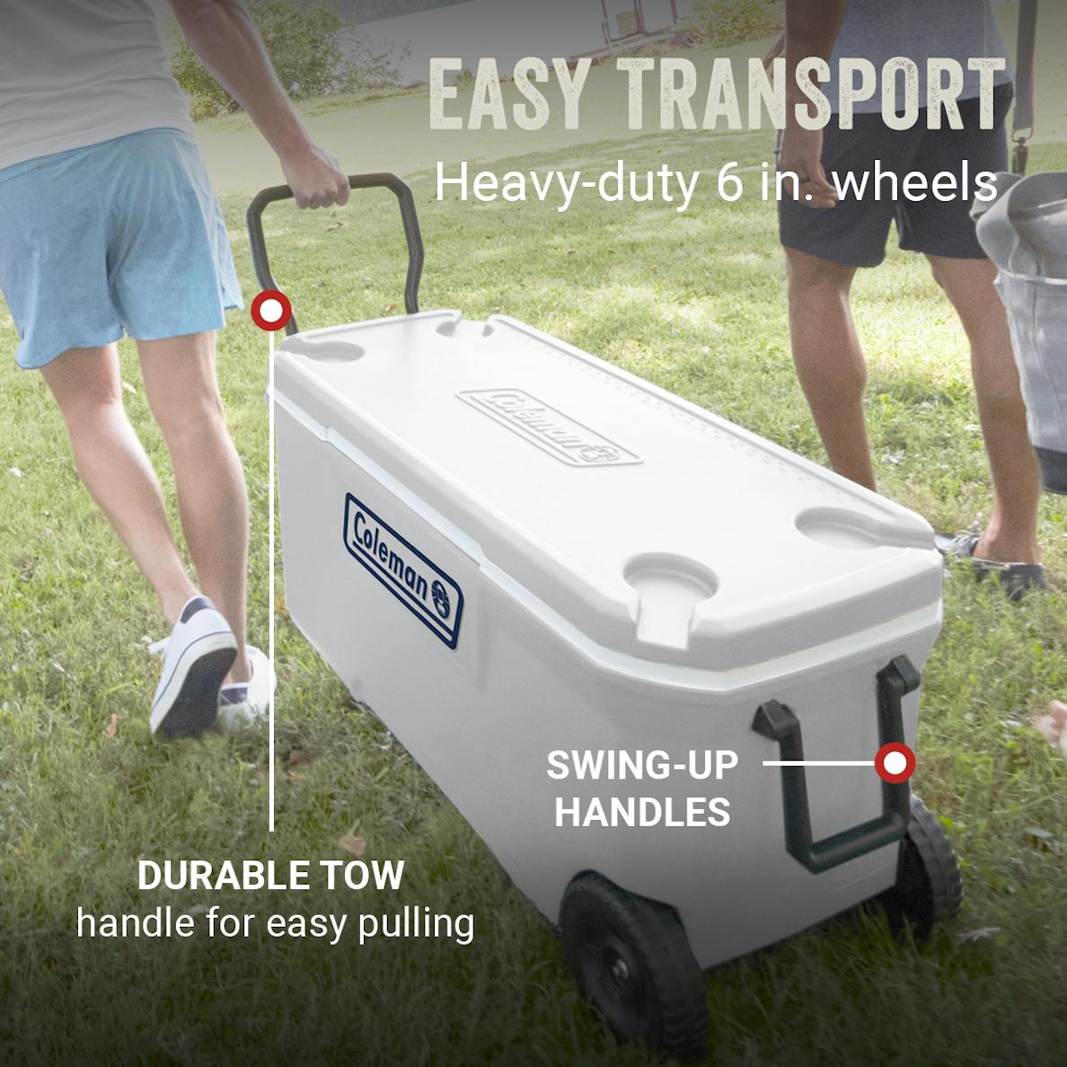 Coleman Classic Series 100-Quart Marine Wheeled Cooler