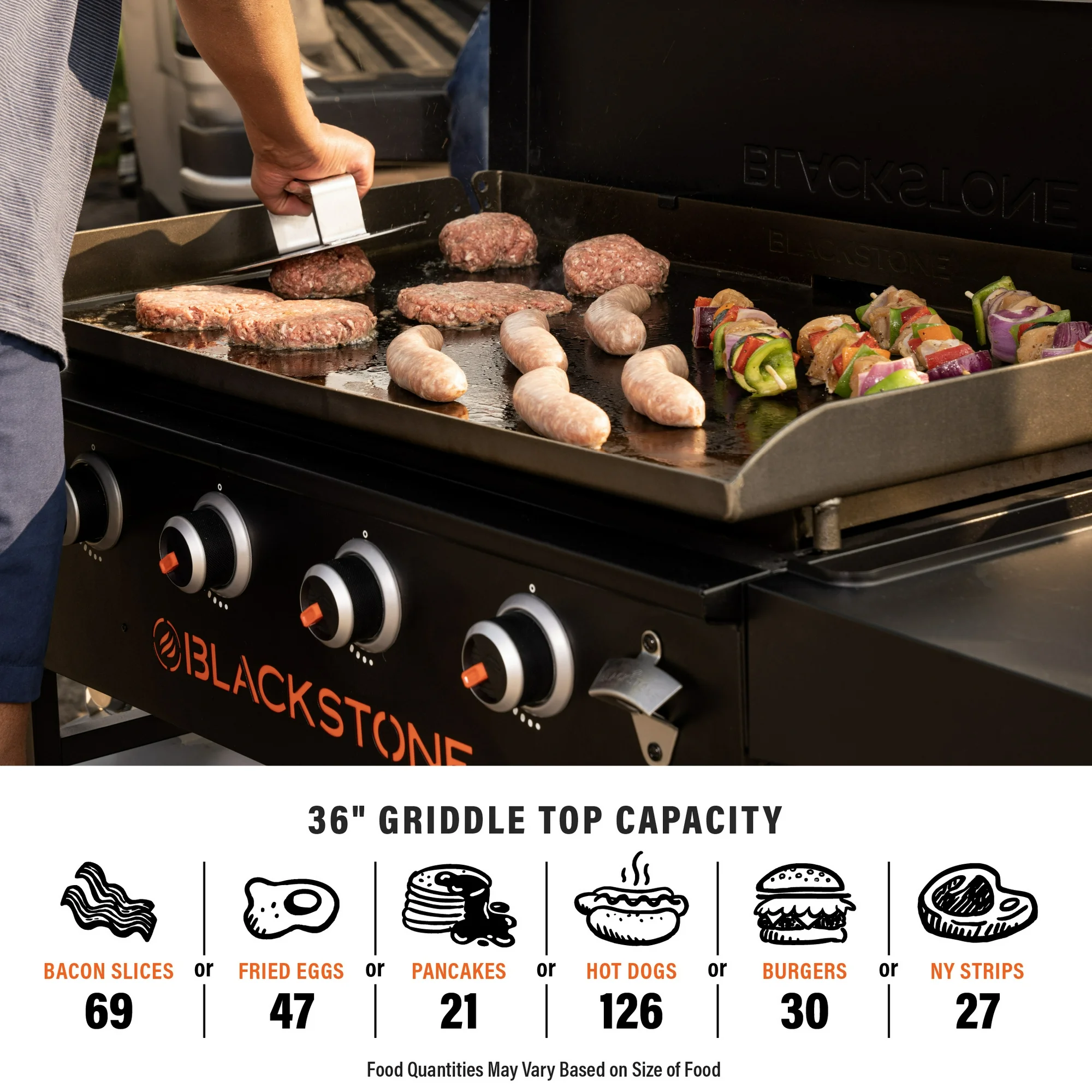 Blackstone Original 4-Burner 36" Propane Omnivore Griddle with Hard Cover - Image 6