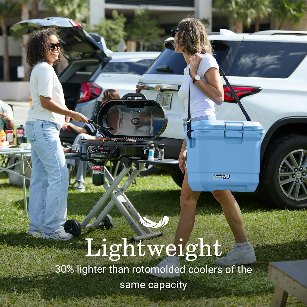Coleman Pro 25-Quart Hard Cooler, Blue Sky