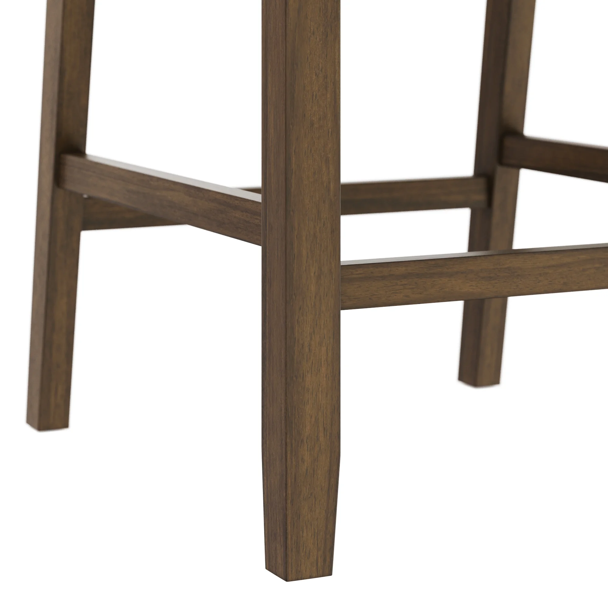 Nathan James Linus Modern Upholstered Counter Height Bar Stool, Light Grey/Brown