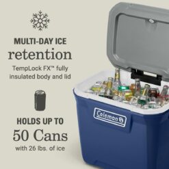 Coleman Classic Series 65-Quart Wheeled Cooler, Twilight