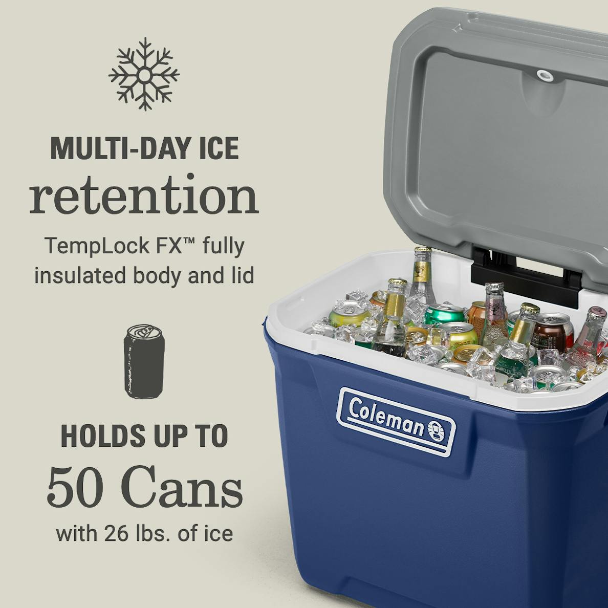 Coleman Classic Series 65-Quart Wheeled Cooler, Twilight