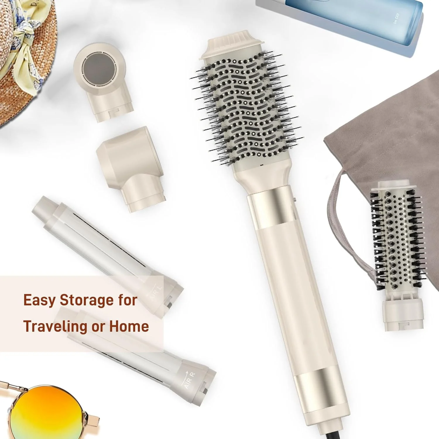RACCOMB High Speed Hair Dryer Brush, 5 in 1 Blow Dryer Brush with Negative Ion