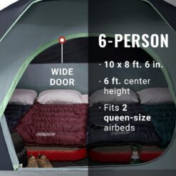 Coleman 6-Person Skydome Camping Tent, Blue Nights