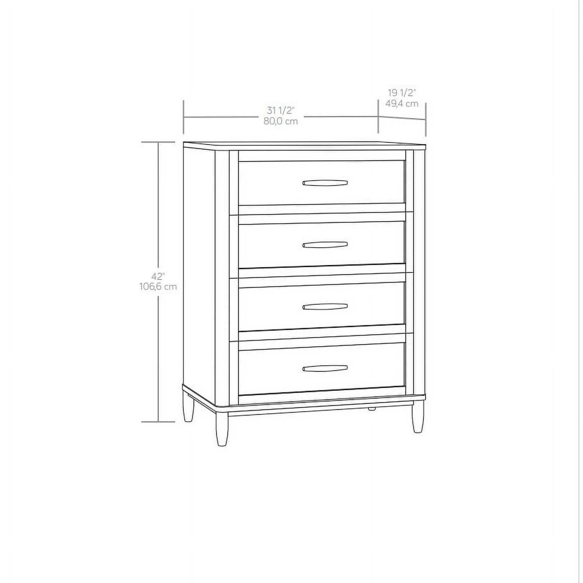 Better Homes & Gardens Springwood Caning 4-Drawer Dresser, Charcoal Finish