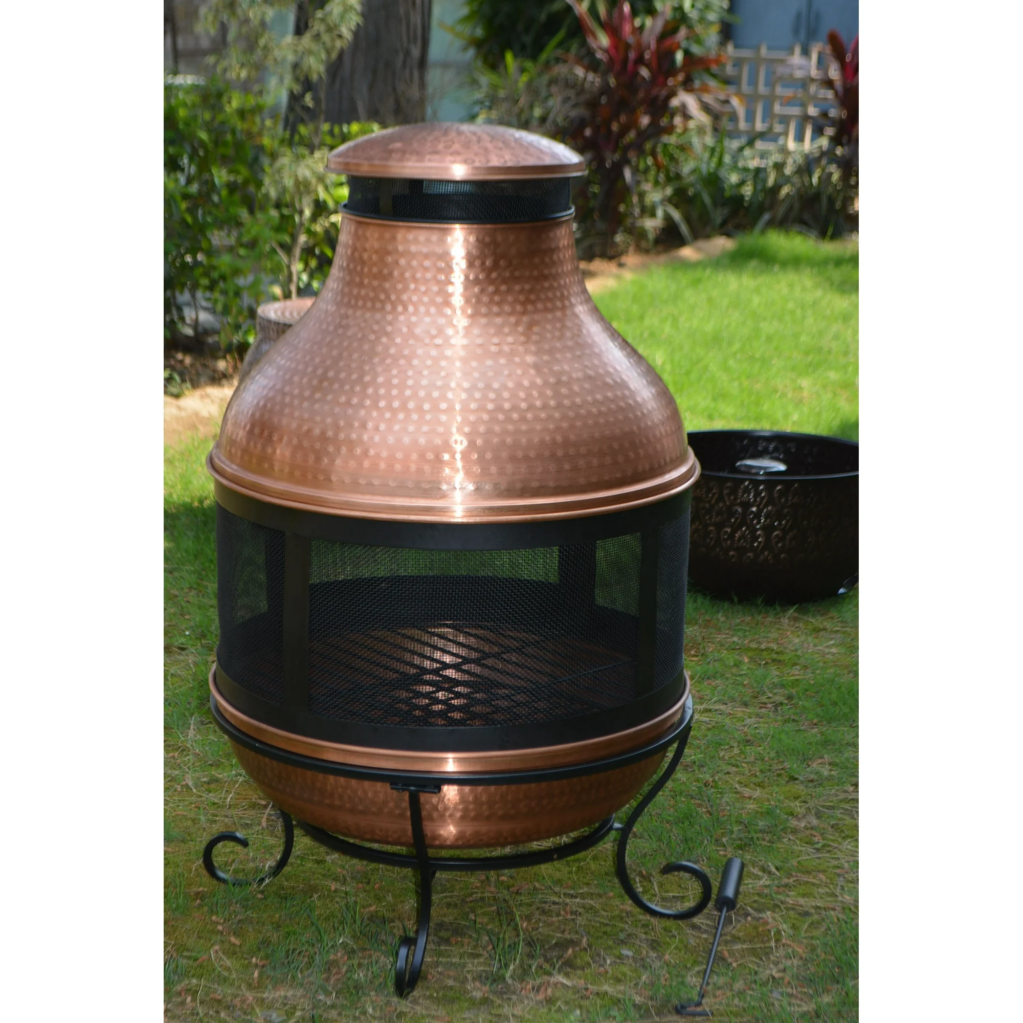 Better Homes & Gardens Wood-Burning Copper Chiminea Fire Pit