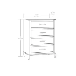 Better Homes & Gardens Springwood Caning 4-Drawer Dresser, Light Honey Finish