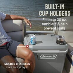 Coleman Classic Series 65-Quart Wheeled Cooler, Rock