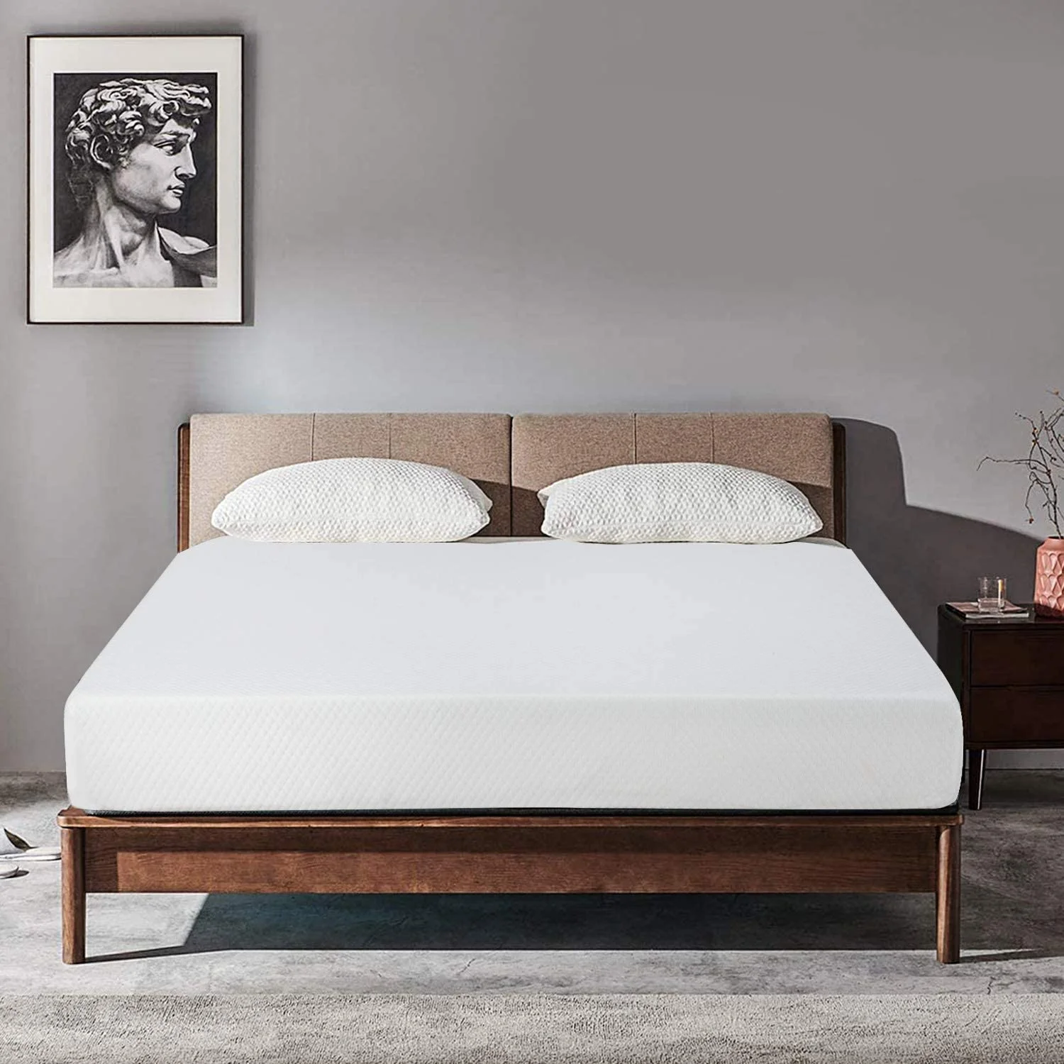 FDW 8 Inch King Gel Memory Foam Mattress Fiberglass Free/CertiPUR-US Certified/Bed-in-a-Box