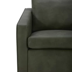 Better Homes & Gardens Steele Swivel Chair, Olive Faux Leather
