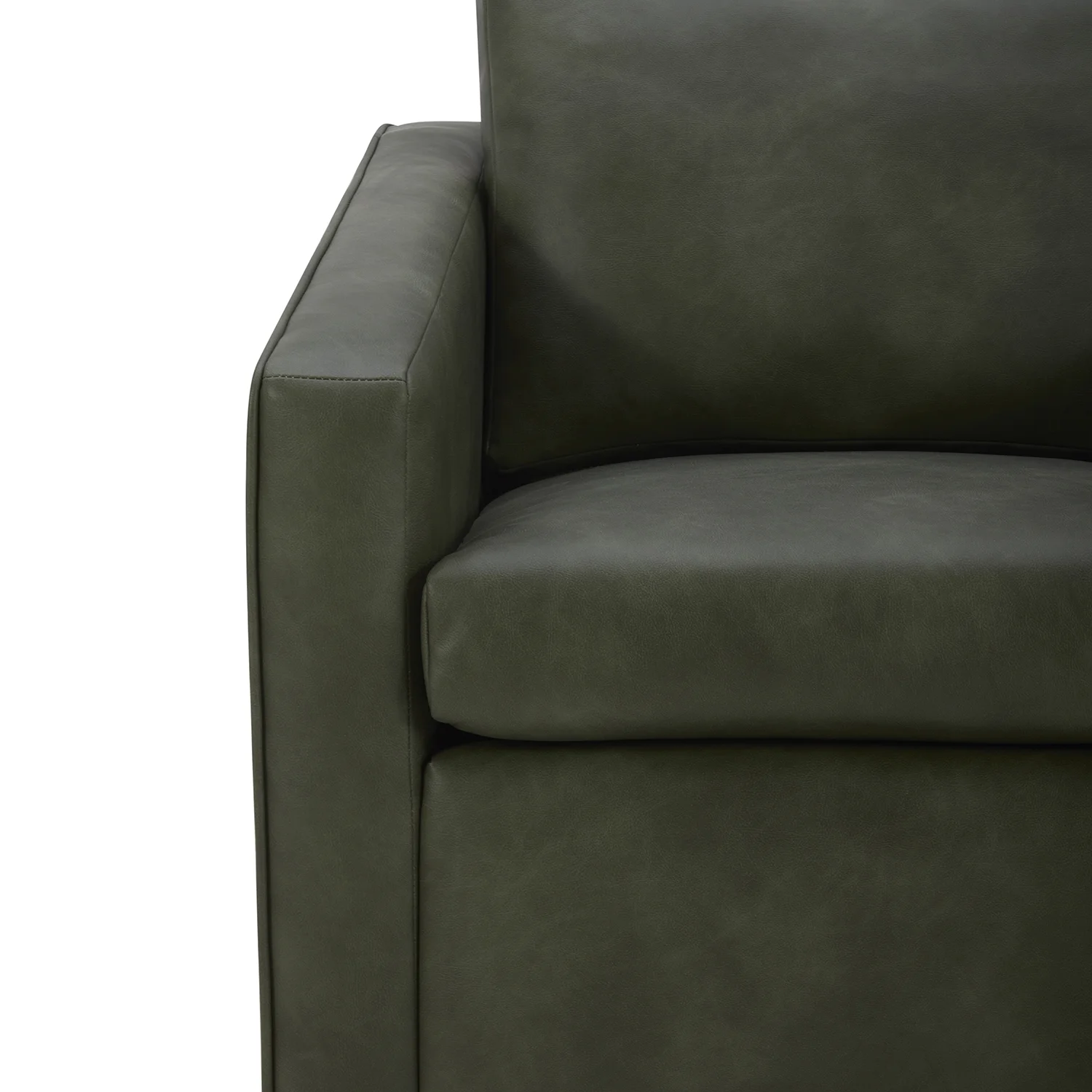 Better Homes & Gardens Steele Swivel Chair, Olive Faux Leather