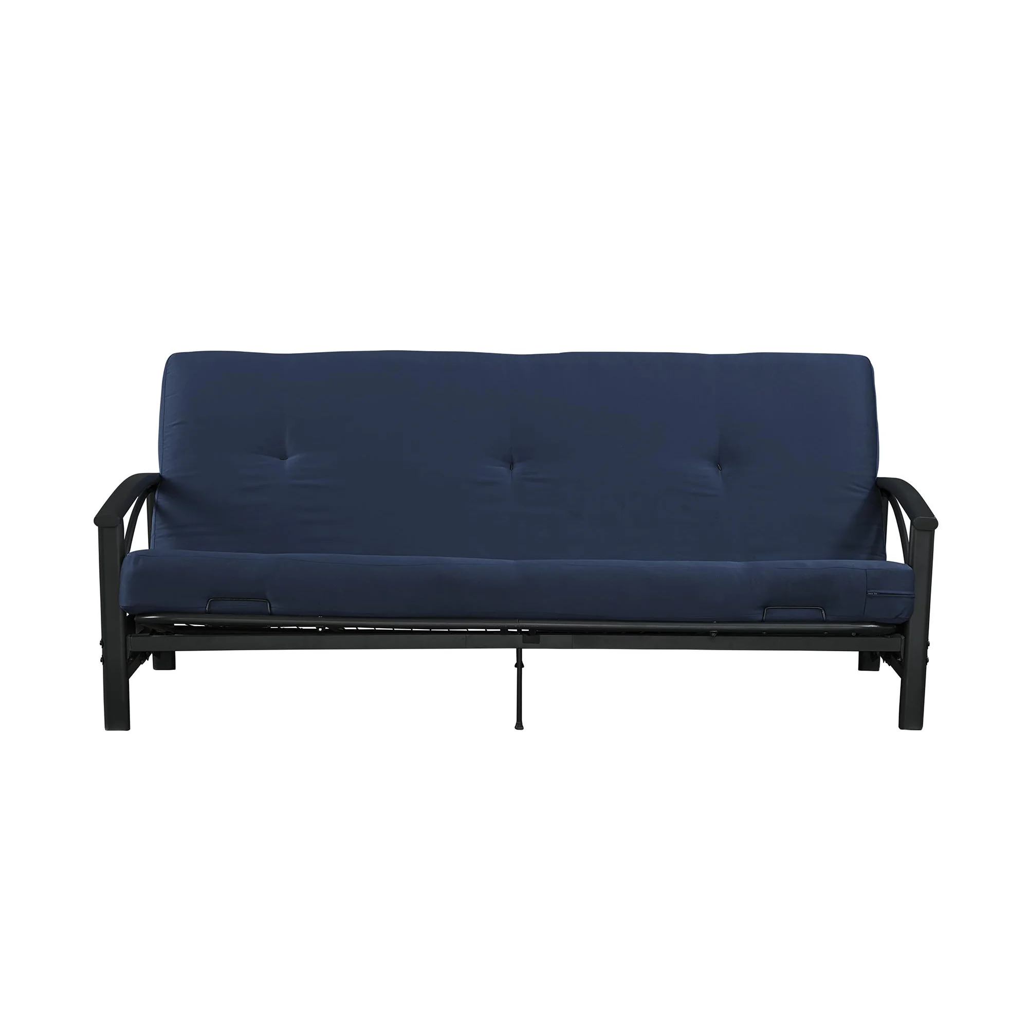 Mainstays 6 Inch Futon Mattress with Tufted Cover and Recycled Polyester Fill, Full, Blue