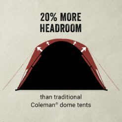 Coleman Skydome 6-Person Camping Tent with Screen Room, Rock Grey