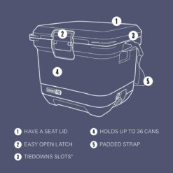 Coleman Pro 25-Quart Hard Cooler, Blue Sky