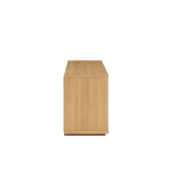 Beautiful Fluted TV Stand for TV’s up to 70” by Drew Barrymore, Warm Honey Finish