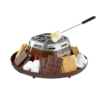 Nostalgia Tabletop Indoor Electric S'mores Maker - Smores Kit With Marshmallow Roasting Sticks and 4 Trays - Brown