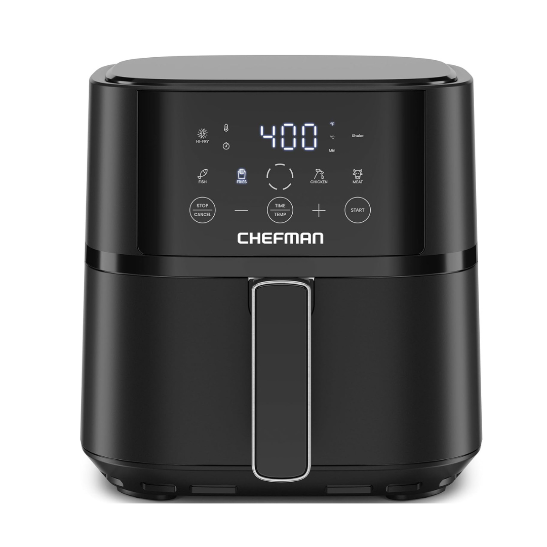 Chefman Air Fryer – 4 QT Compact Airfryer for Quick & Easy Meals in Minutes, Features Hi-Fry Technology - Black