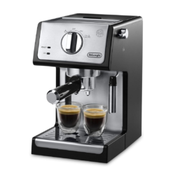 De'Longhi 15-Bar Pump Espresso Machine with Manual Milk Frother for Latte, Cappuccino, Black, ECP3420