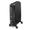 DeLonghi Dragon Digital Oil Filled Radiator Heater, 1500W Electric Space Heater, TRD40615EBK, Black