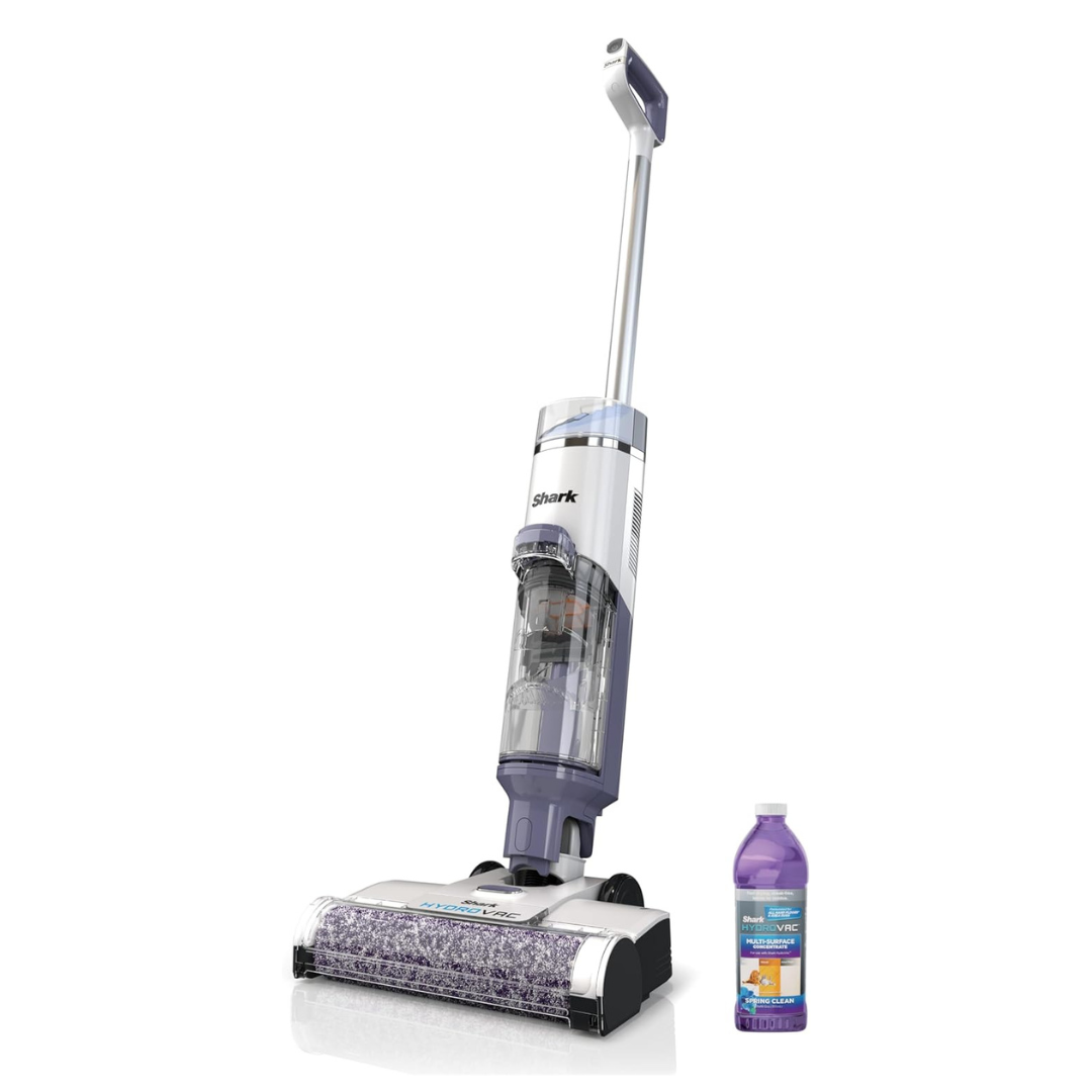 Shark HydroVac Cordless Pro 3-in-1 Vacuum, Mop and Self-Cleaning System, Lightweight, Antimicrobial Brushroll, Polar White, WD200