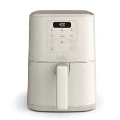 bella 4Qt Slim Air Fryer, Fits-anywhere Kitchenware, EverGood Ceramic Nonstick Coating, Adjustable Temperature, 3.3lb Capacity, Oatmilk