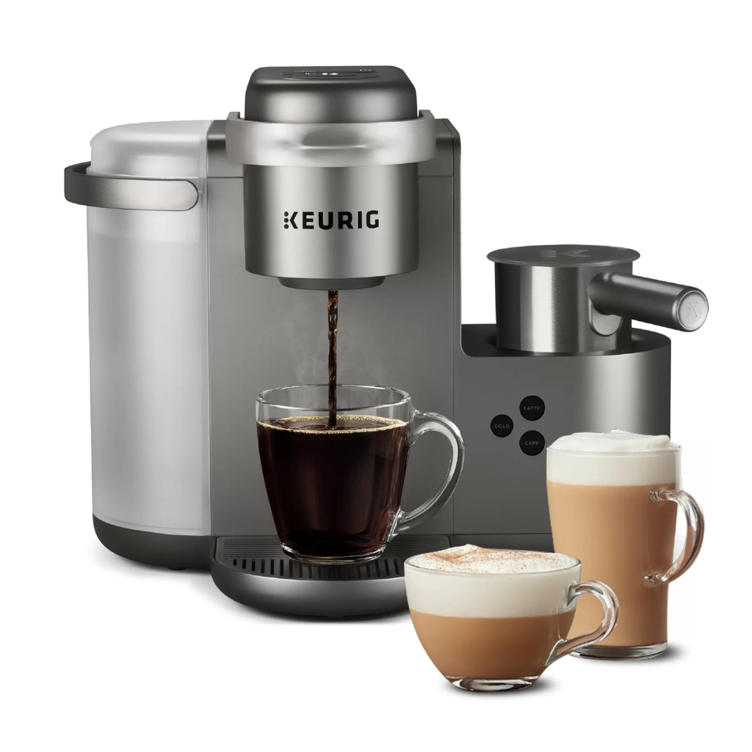 Silver Keurig K-Cafe Single Serve K-Cup Coffee, Latte and Cappuccino Maker