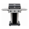 Kenmore 3-Burner Propane Gas Grill with Foldable Side Tables for Outdoor BBQ, Black
