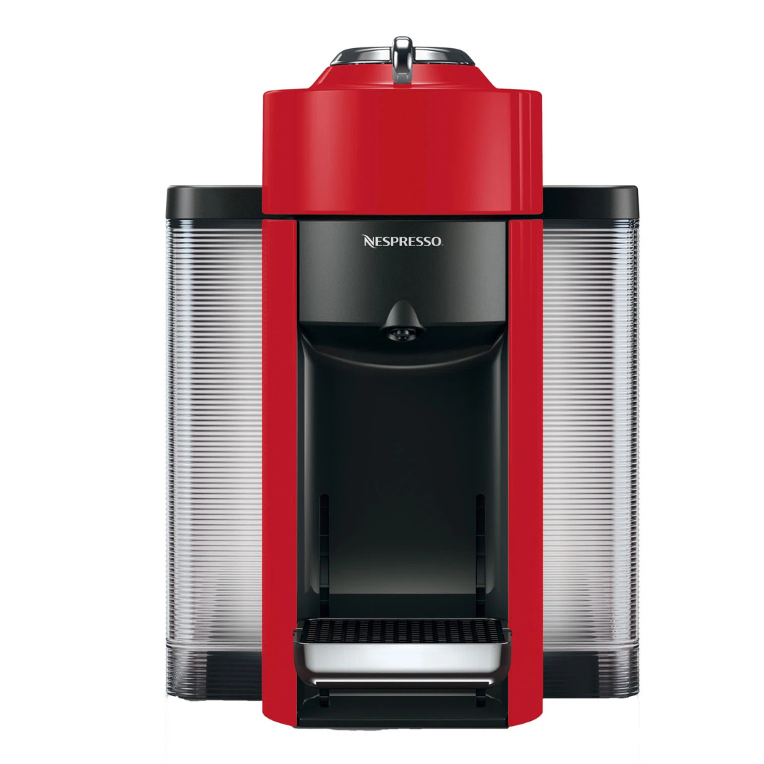 Nespresso Vertuo Coffee and Espresso Machine with Aeroccino Milk Frother by De'Longhi, Red