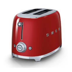 SMEG 50's Retro Style 2 Slice Toaster, Red