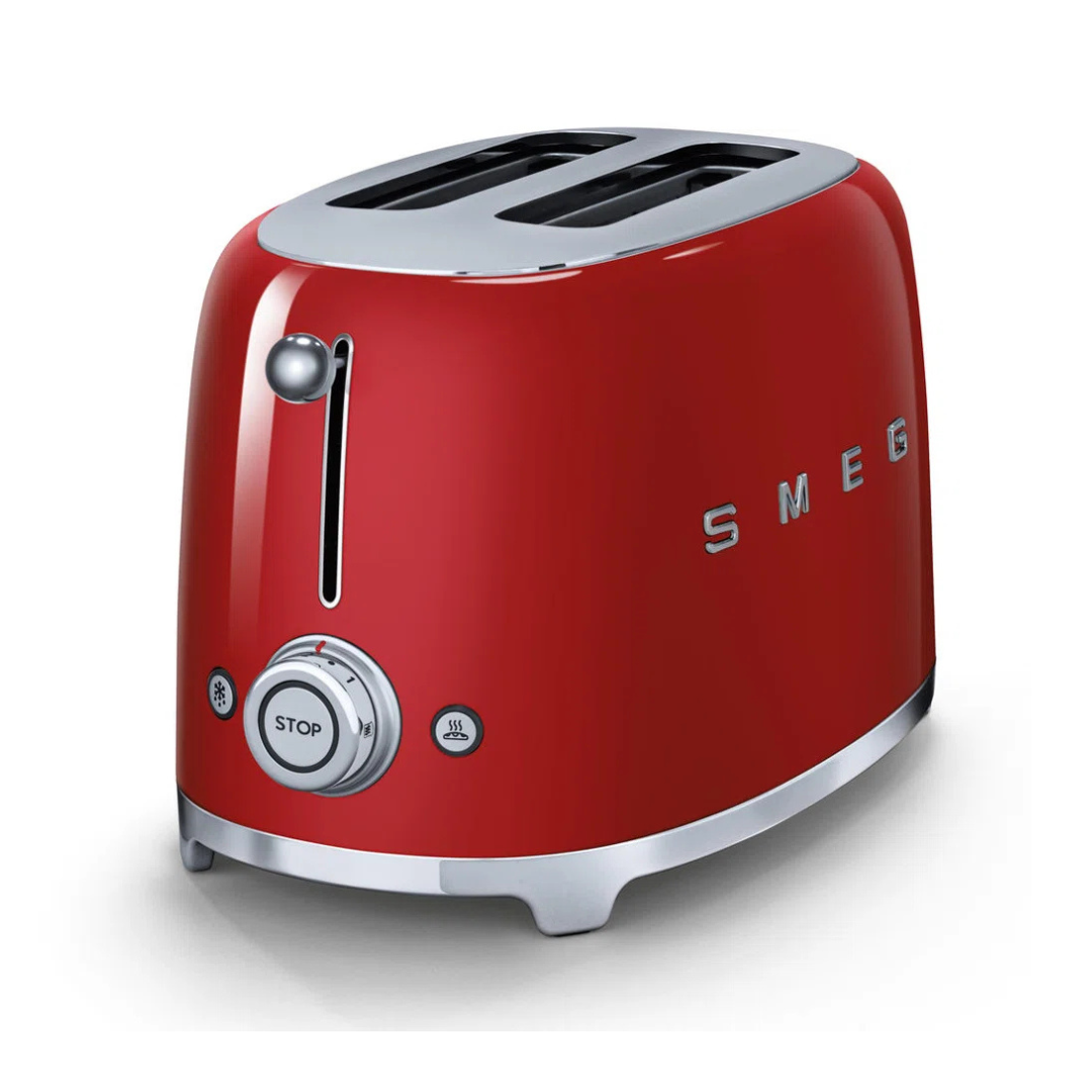 SMEG 50's Retro Style 2 Slice Toaster, Red