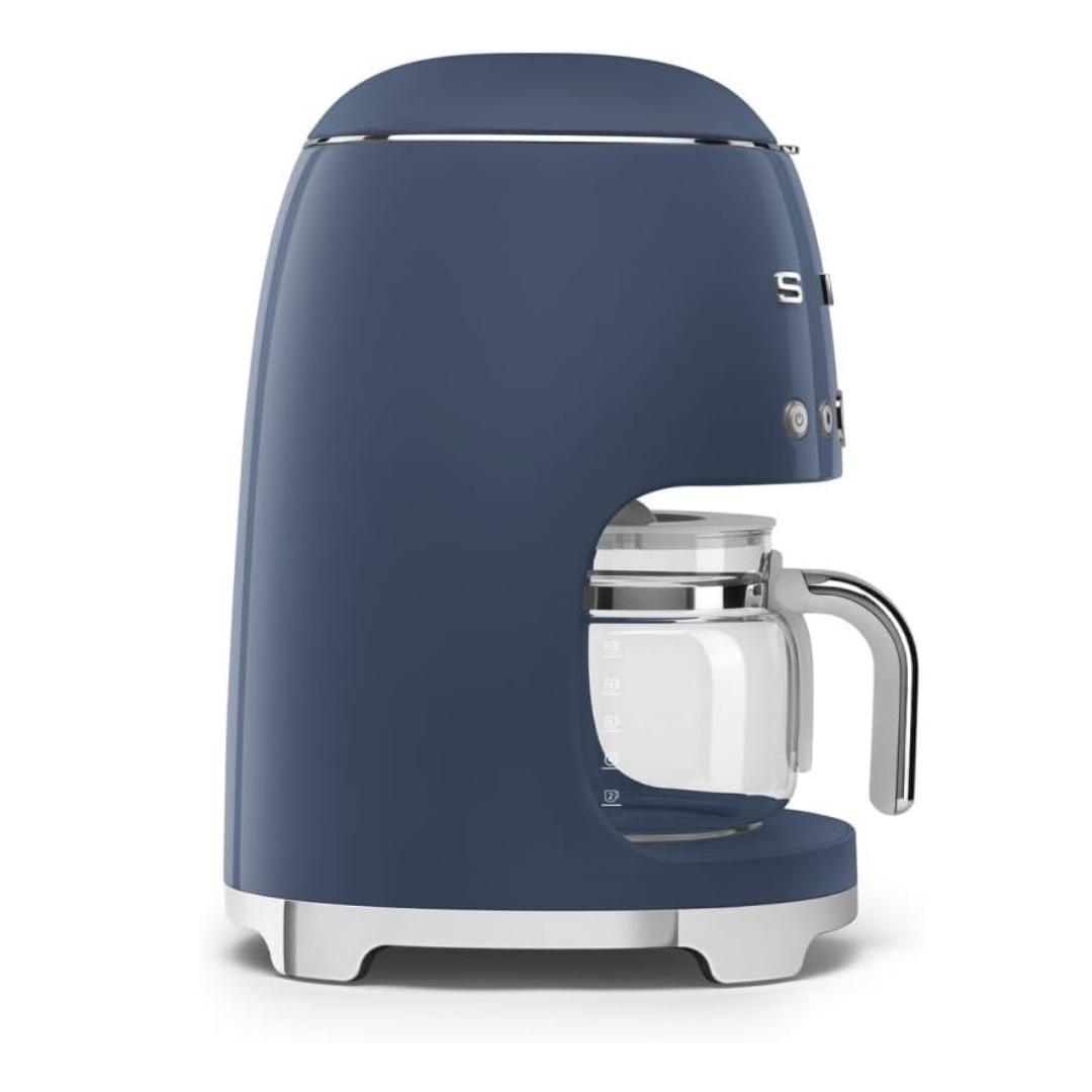 SMEG 50's Retro Style 10-Cup Drip Coffee Machine with Filter, Navy
