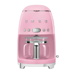 SMEG 50's Retro Style 10-Cup Drip Coffee Machine with Filter, Pink