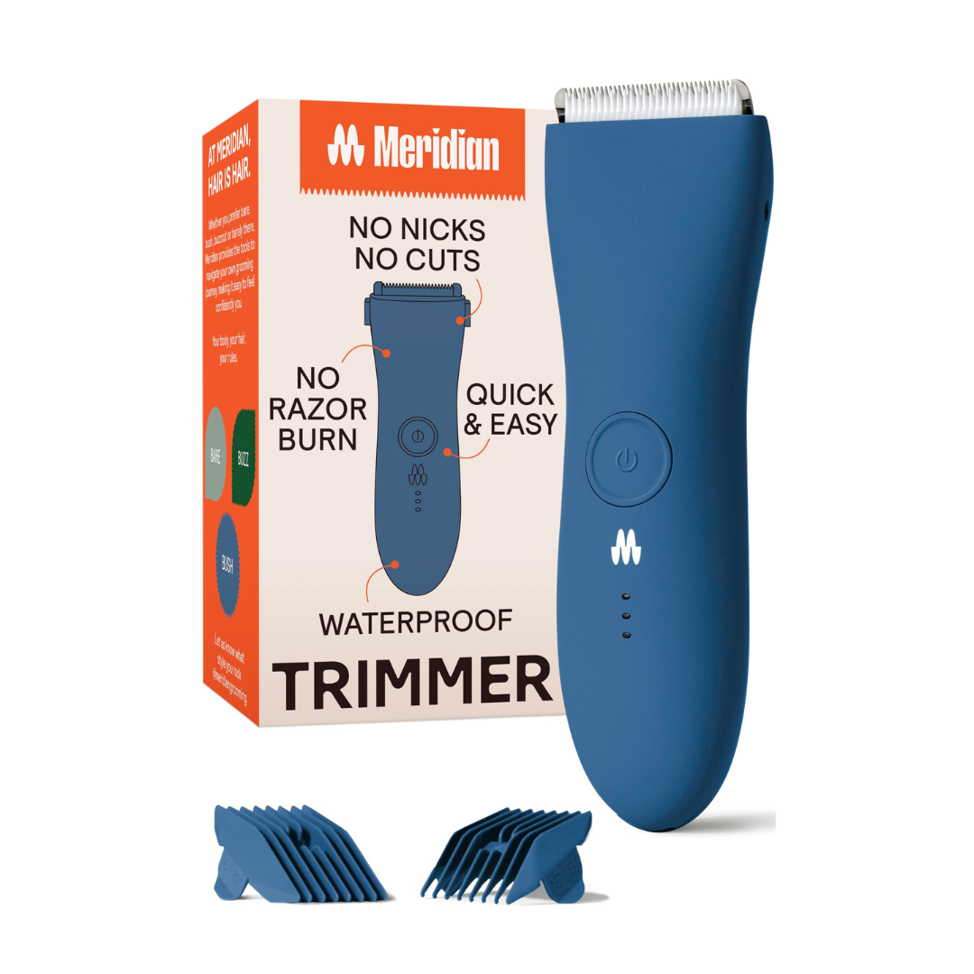 MERIDIAN Body Hair Trimmer for Men, Pubic Hair Trimmer Balls, Body Shaver for Men Groin Safe, Electric Ball Shavers - Ocean