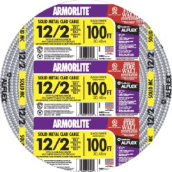 Southwire Armorlite 100-Feet 12 / 2 Solid Aluminum MC (Metal Clad) Cable