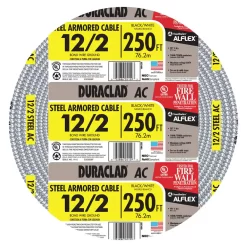 Southwire Duraclad 250-Feet 12 / 2 Solid Steel BX/AC Armored Cable
