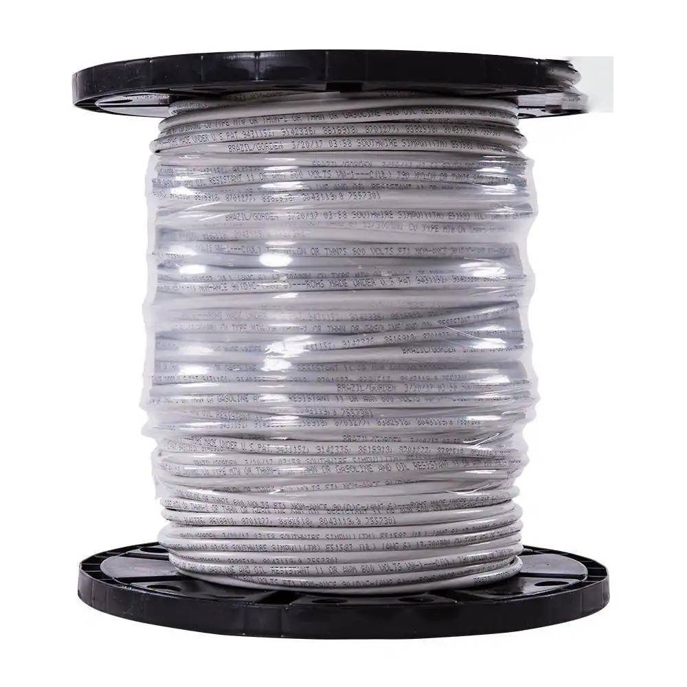 Southwire SIMpull 500-Feet 6 -AWG White Stranded Copper THHN wire ( By-the-roll )
