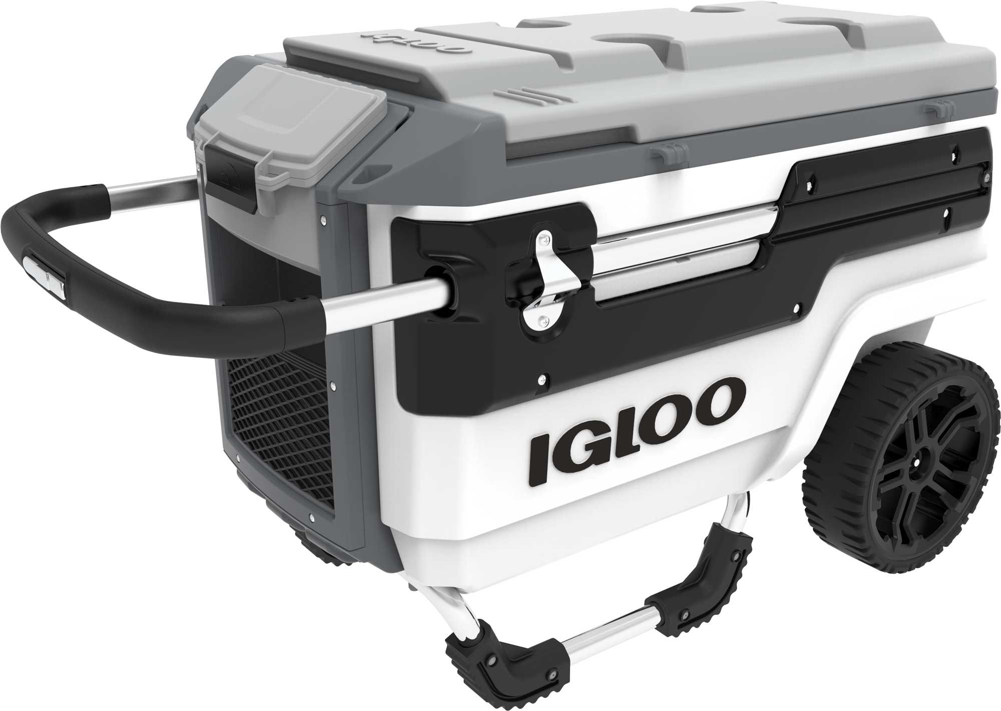 Igloo 70 Qt. Trailmate Roller Cooler, White/Grey/Black