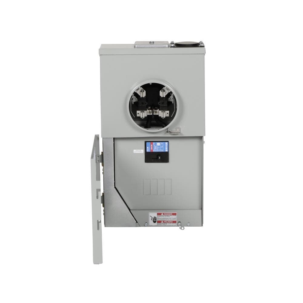 Eaton Type BR 200 -Amp 4 -Spaces 8 -Circuit Outdoor Main breaker meter combo Load Center