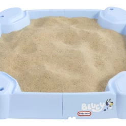 Little Tikes Bluey Beach Day Sandbox with 6 Accessories, Outdoor Sand Play for Kids Ages 1-6