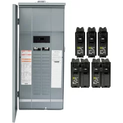 Square D Homeline 200 -Amp 30 -Spaces 60 -Circuit Outdoor Main breaker Plug-On Neutral Load Center (Value Pack)