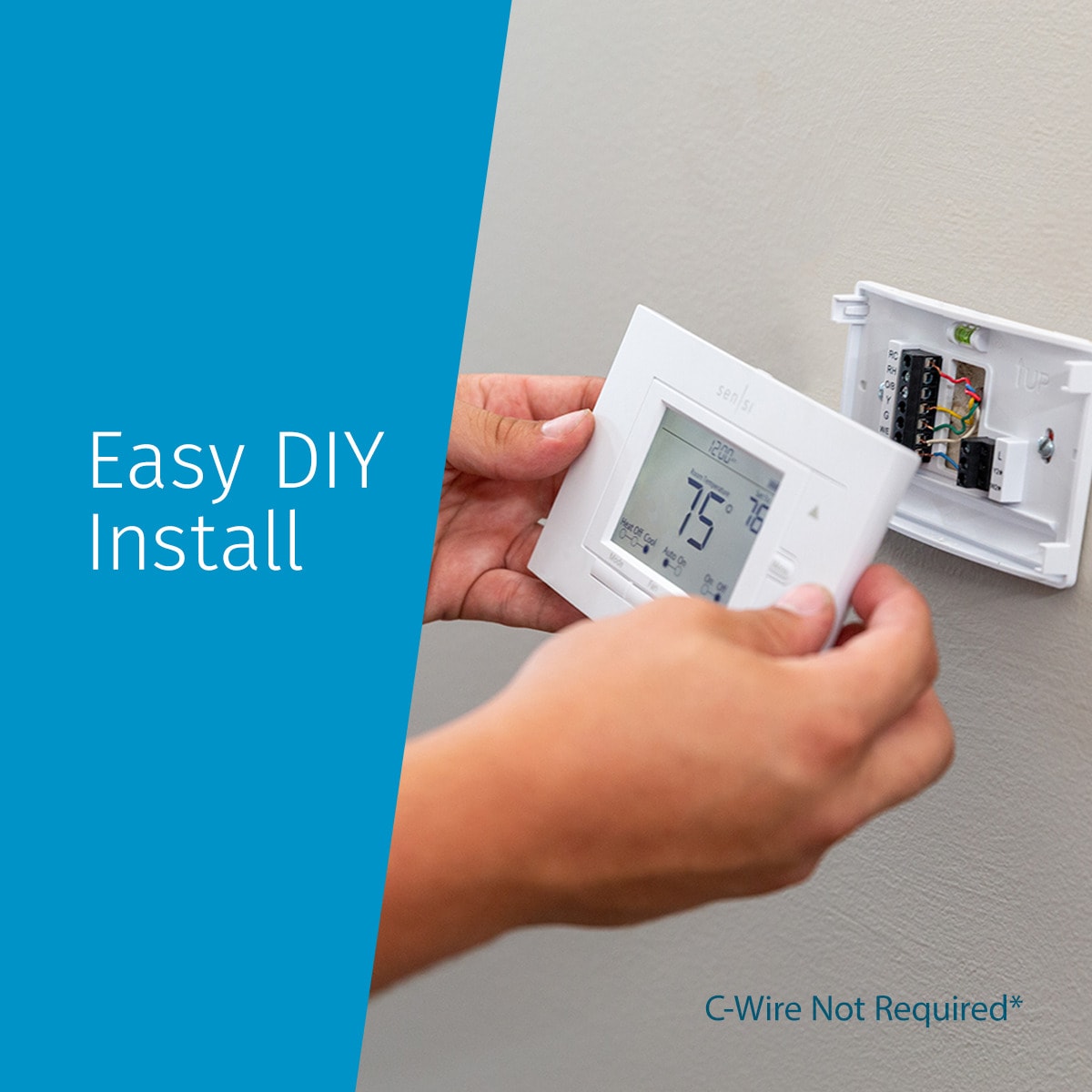 Emerson White Smart Thermostat with Wi-Fi Compatibility