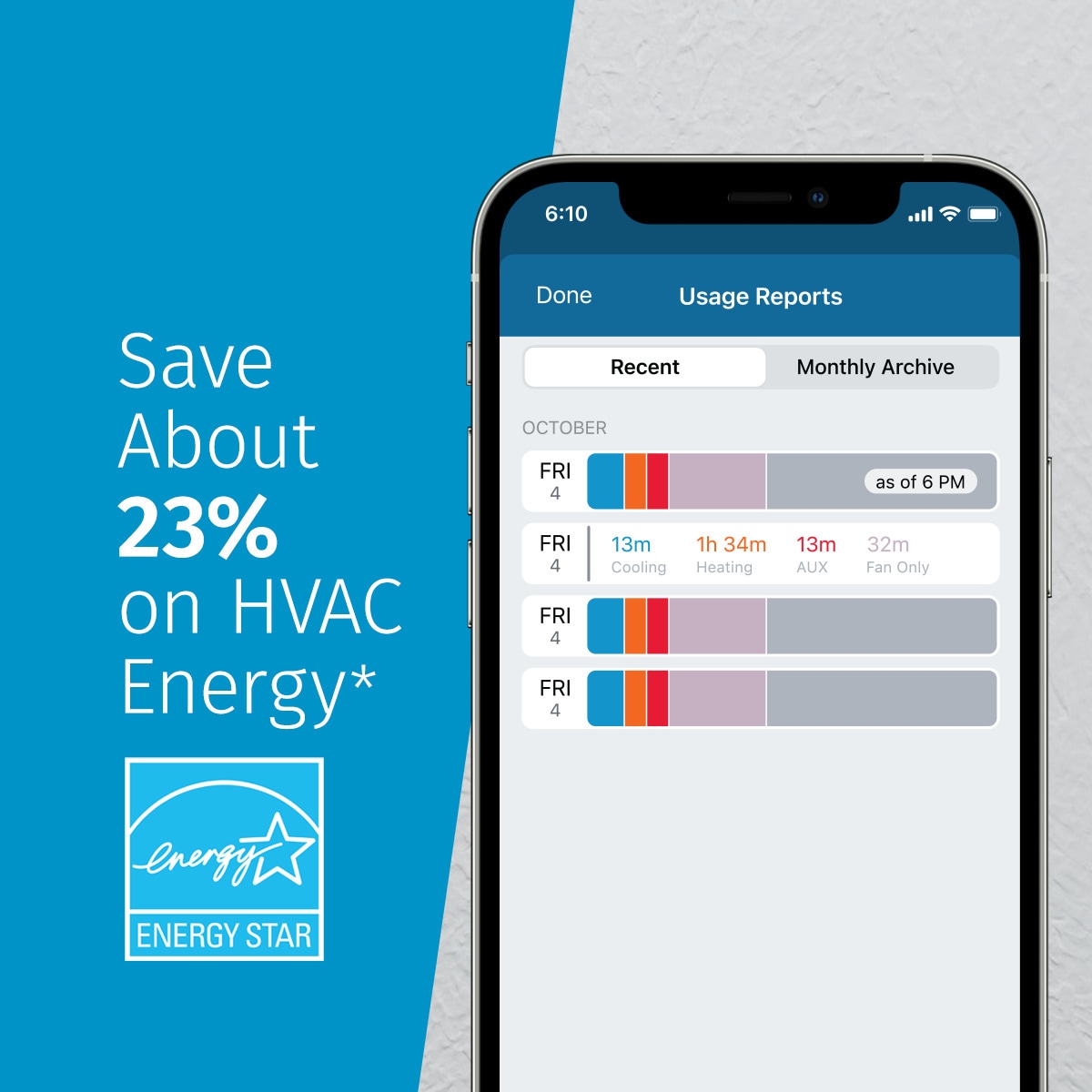 Emerson White Smart Thermostat with Wi-Fi Compatibility
