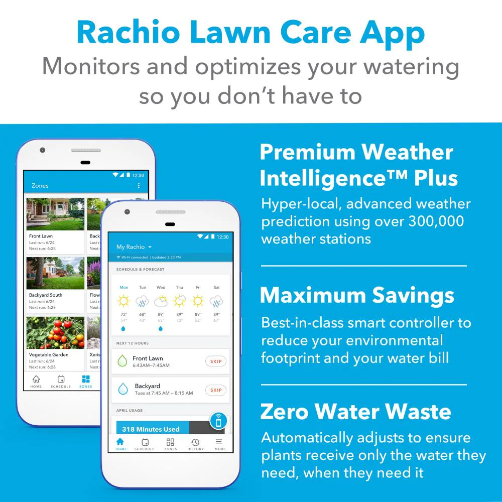 Rachio 16.0 -Station Digital Wi-Fi Compatible Indoor only Smart Compatible Irrigation Timer